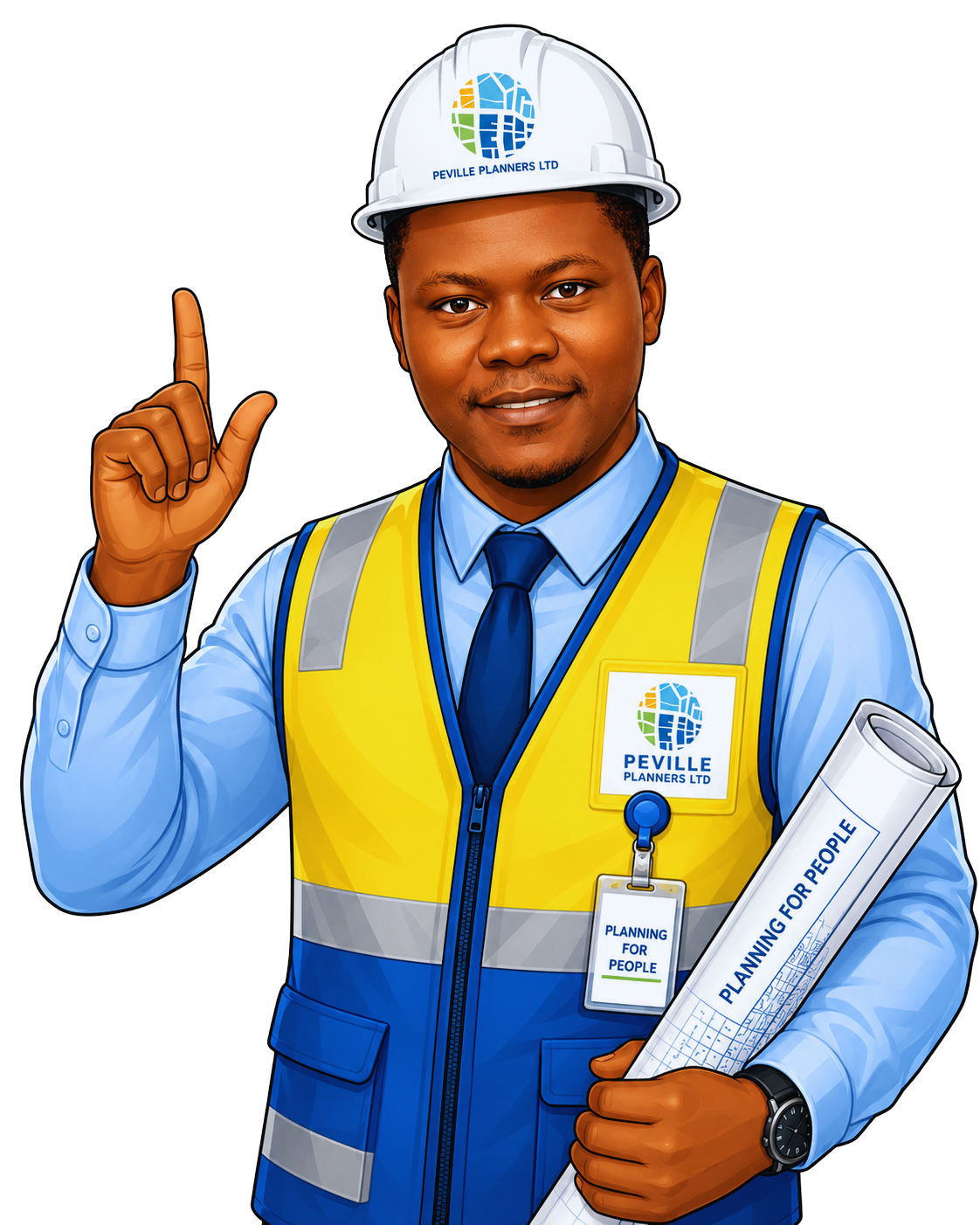 Peville Planners consultant mascot ready to answer project questions